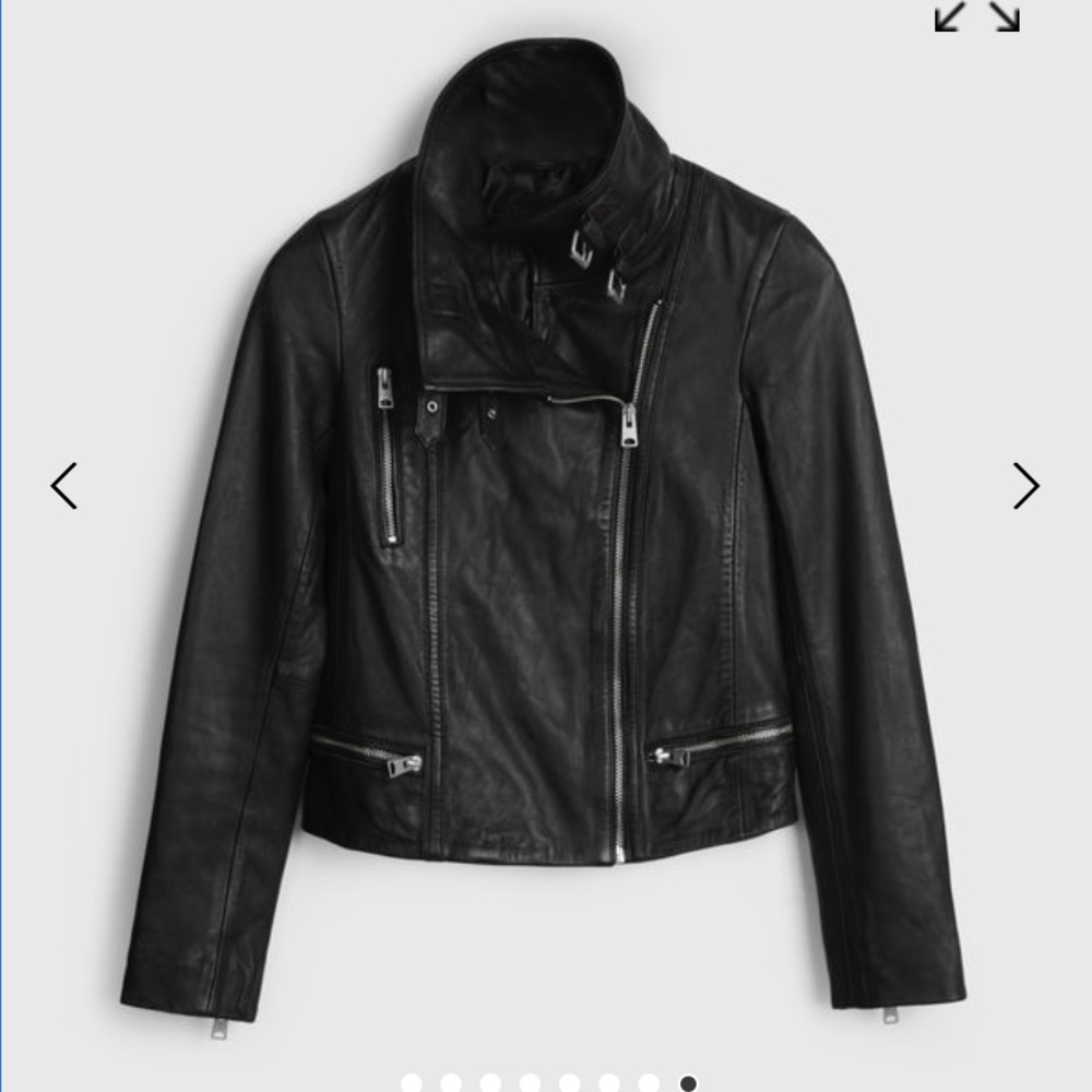 NWOT AllSaints bales leather biker jacket